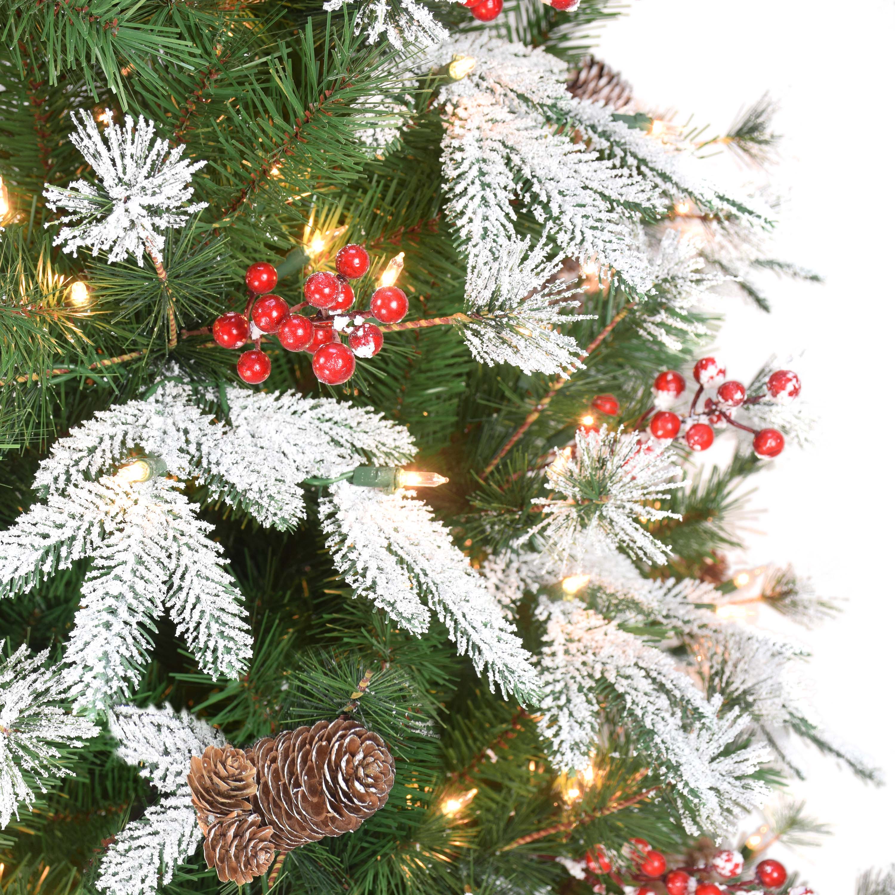 7.5ft Pre-Lit Slim Fir Tree